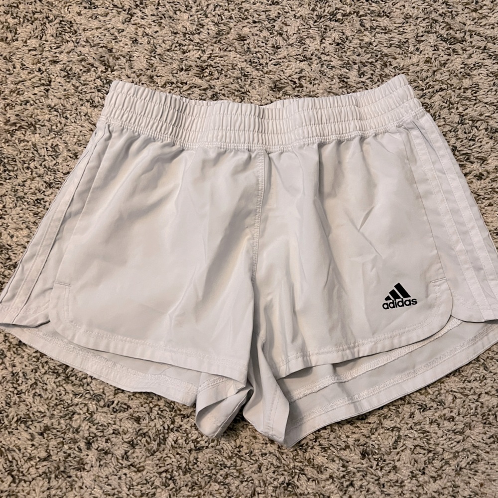 White Adidas Running Shorts (small)